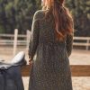 Wildflower Cotton Mini Dress Long Sleeve Bohemian Winter