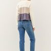 Colorblock Tiered Cotton Blend Top Ruffle Flare Long