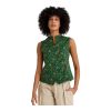 Elegant Cotton Blouse Sleeveless Asymmetrical
