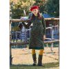 Green Floral Cotton Dress With Lace Elastic Waist